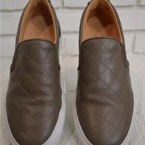 Greats Brooklyn Sneaker Tennis Shoes Slip On Brownish Italian Leather Size 7.5